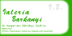 valeria barkanyi business card